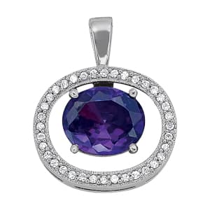 Pendants Color Oval — White Gold