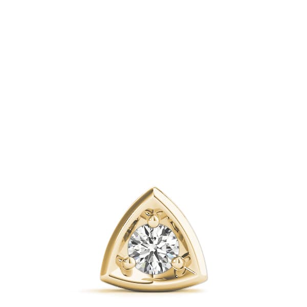 Solitaire Pendant (1/4 ct. tw.), On hand view in yellow gold