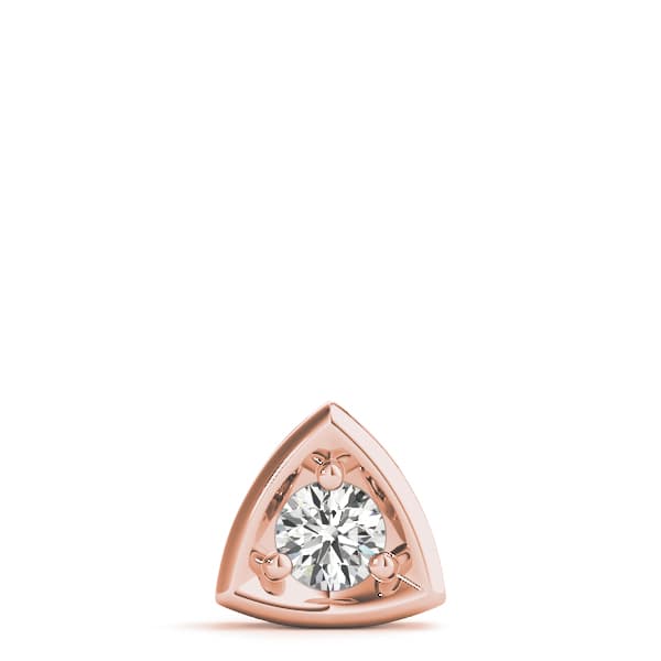 Solitaire Pendant (1/2 ct. tw.), On hand view in rose gold