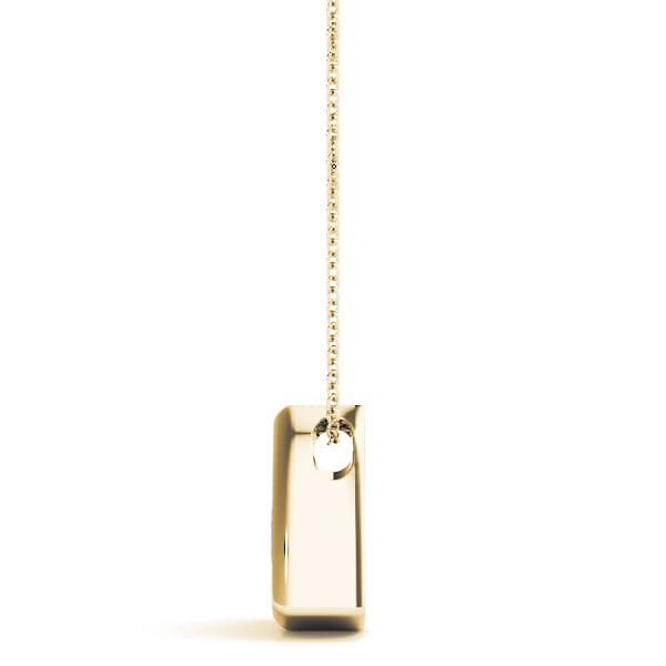 Solitaire Pendant (1/4 ct. tw.), Side view in yellow gold