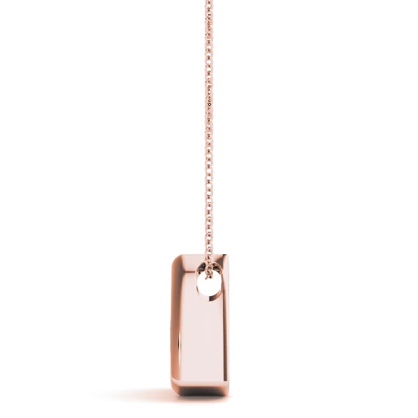 Solitaire Pendant (1/2 ct. tw.), Side view in rose gold