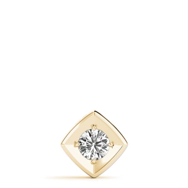 Solitaire Pendant (1/4 ct. tw.), On hand view in yellow gold