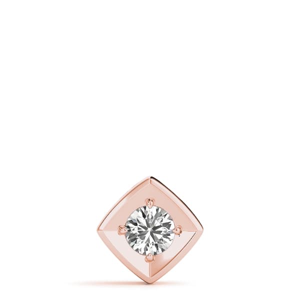 Solitaire Pendant (1/2 ct. tw.), On hand view in rose gold