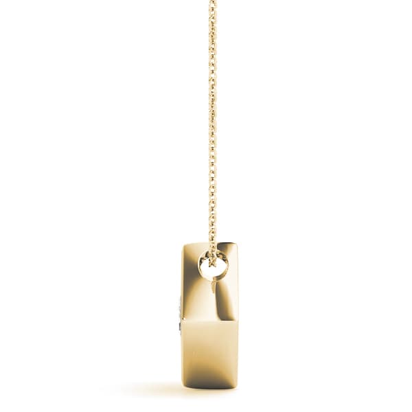 Solitaire Pendant (1/4 ct. tw.), Side view in yellow gold