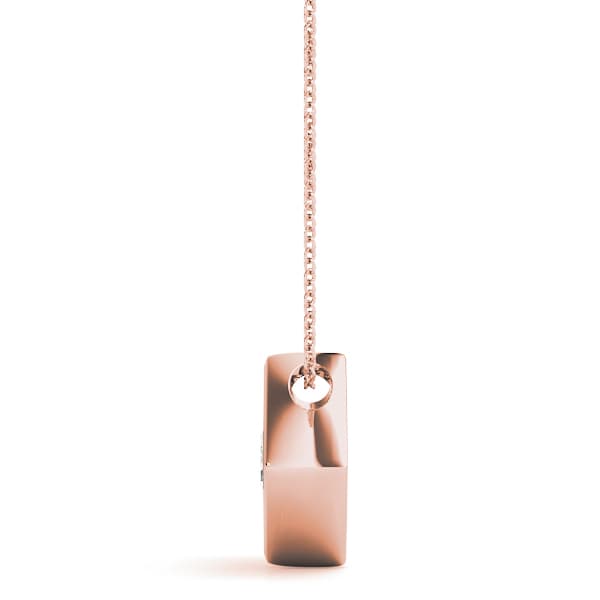 Solitaire Pendant (1/2 ct. tw.), Side view in rose gold