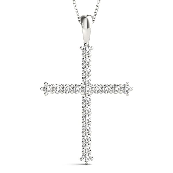 Religious Cross Pendant — 1/4 CT — View 1