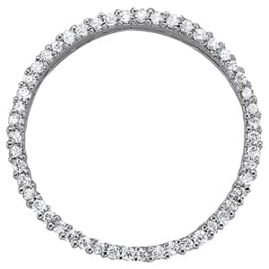Circle Fashion Pendant — White Gold
