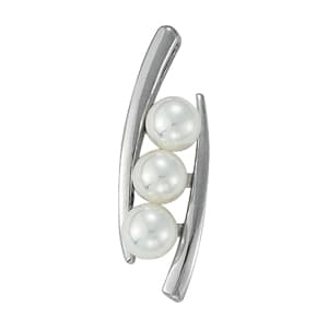 3-Pearl Pendant — White Gold