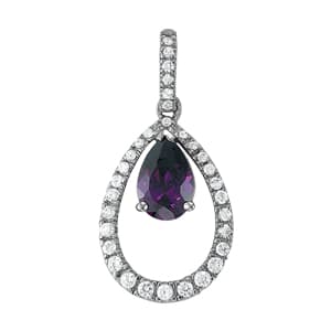 Pendants Color Pear — White Gold