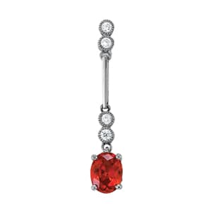 Pendants Color Oval — White Gold