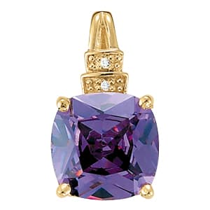 Pendants Color Cushion — White Gold