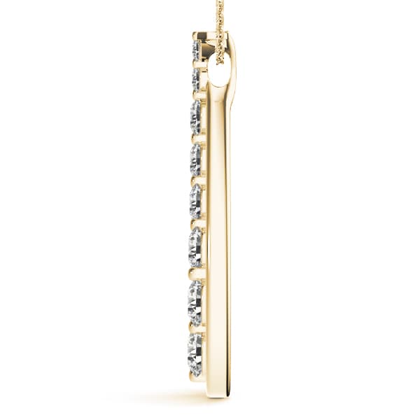 Journey Pendant (2 ct. tw.), Side view in yellow gold