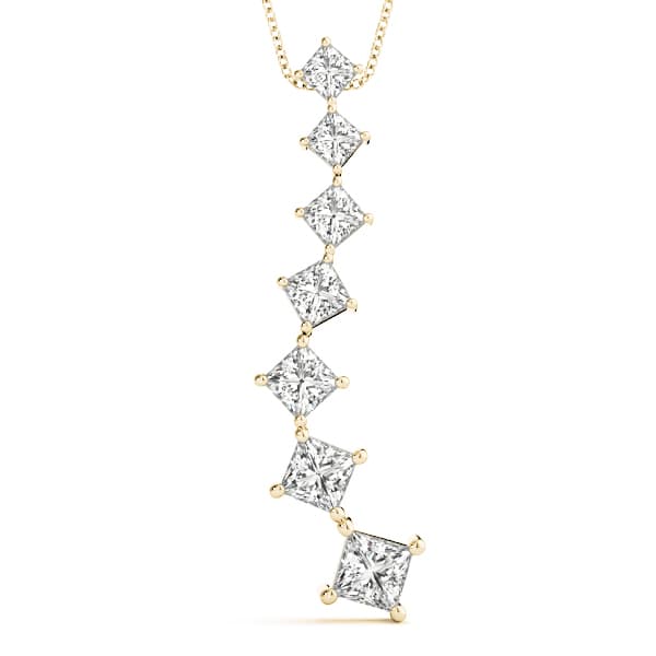 Journey Pendant (3/4 ct. tw.), Front view in yellow gold