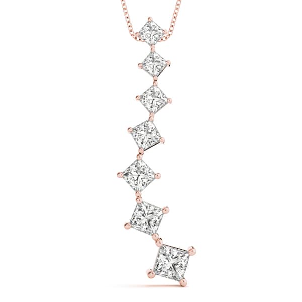 Journey Pendant (3/4 ct. tw.), Front view in rose gold