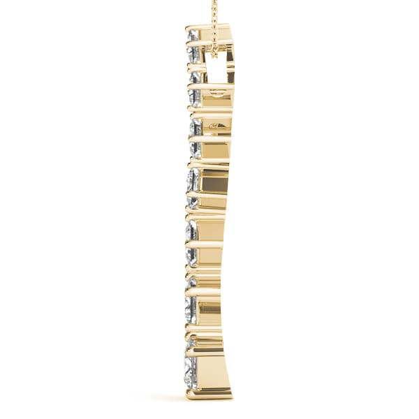 Journey Pendant (3/4 ct. tw.), Side view in yellow gold