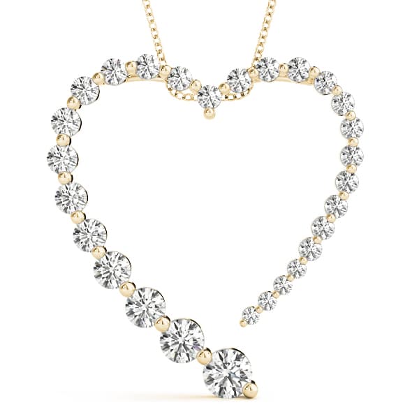 Journey Pendant (1/4 ct. tw.), Front view in yellow gold