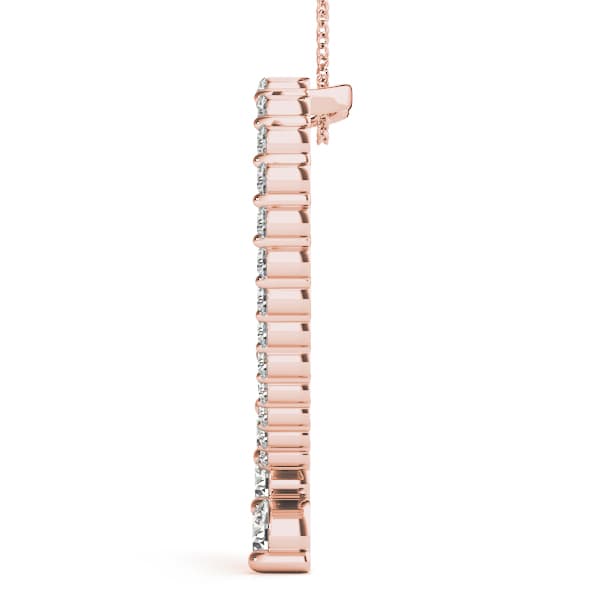 Journey Pendant (1/4 ct. tw.), Side view in rose gold