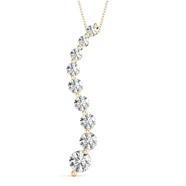 Journey Pendant (3/4 ct. tw.), Front view in yellow gold