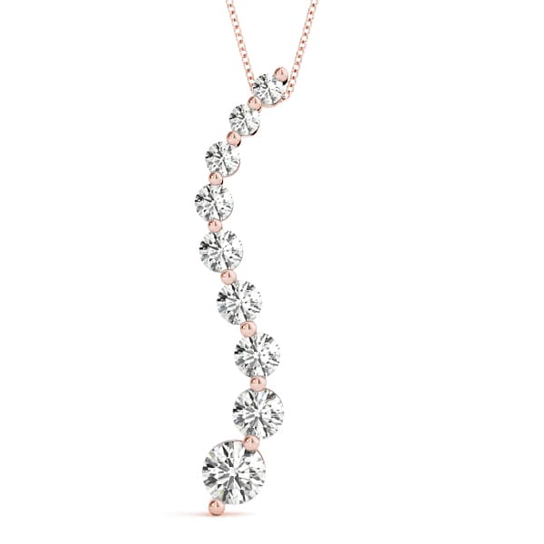 Journey Pendant (3/4 ct. tw.), Front view in rose gold