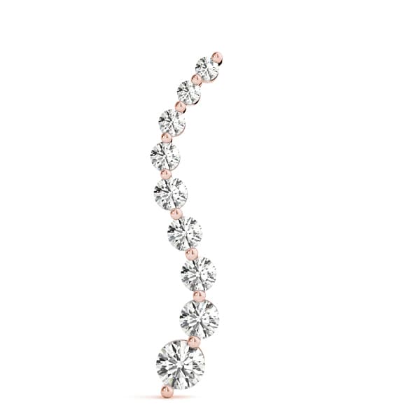 Journey Pendant (3/4 ct. tw.), On hand view in rose gold