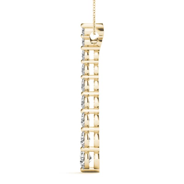 Journey Pendant (3/4 ct. tw.), Side view in yellow gold