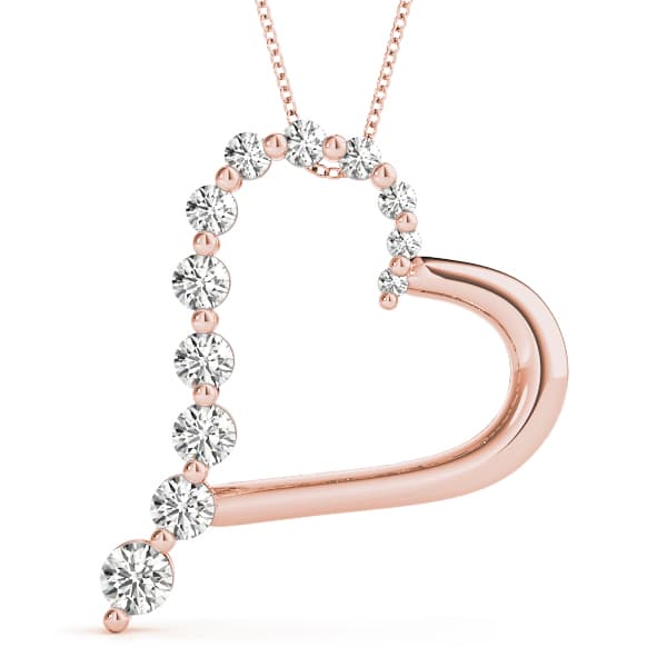 Heart Pendant (1 1/2 ct. tw.), Front view in rose gold