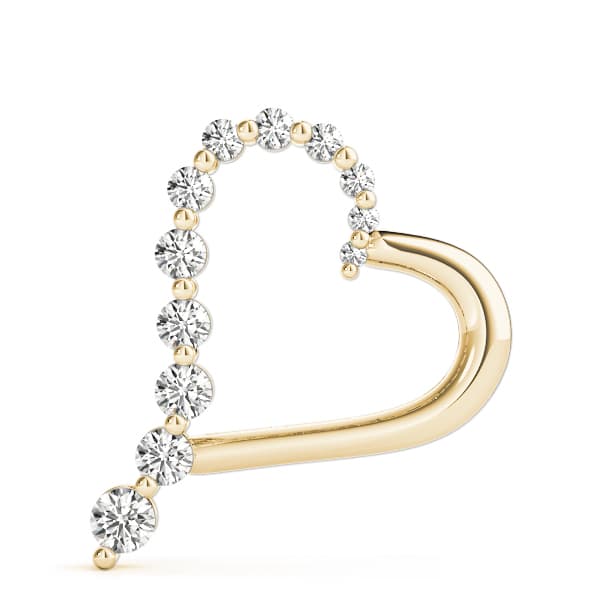 Heart Pendant (1 1/2 ct. tw.), On hand view in yellow gold