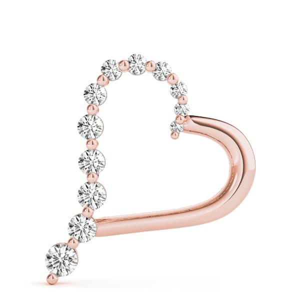 Heart Pendant (1 1/2 ct. tw.), On hand view in rose gold