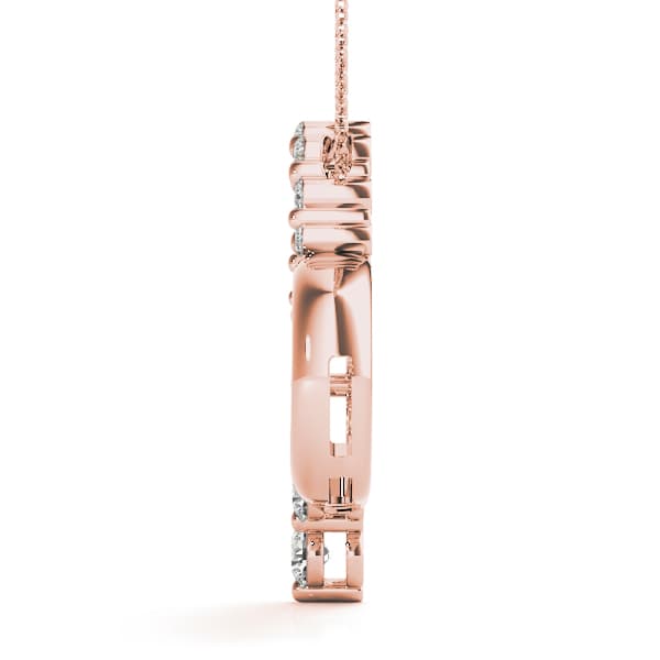 Heart Pendant (1 1/2 ct. tw.), Side view in rose gold