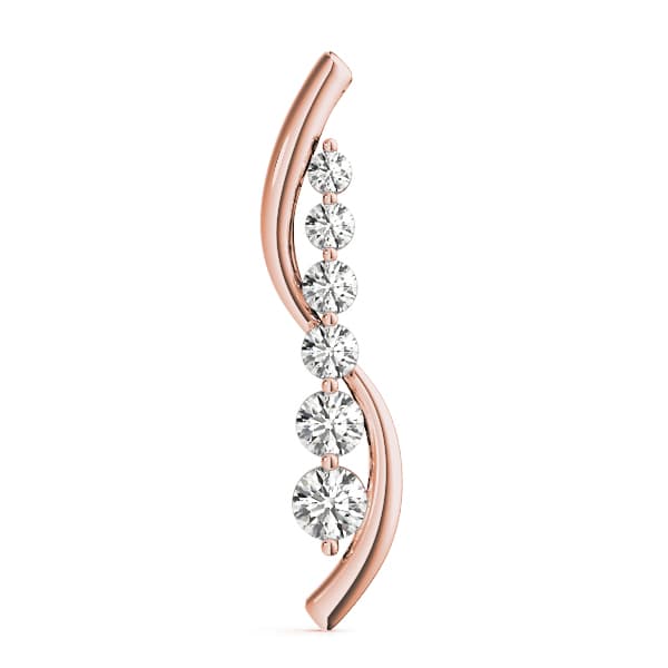 Journey Pendant (1/2 ct. tw.), On hand view in rose gold
