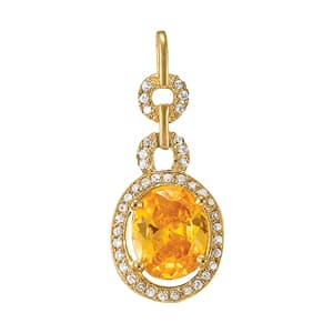 Pendants Color Oval — White Gold