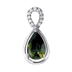 Pendants Color Pear — White Gold