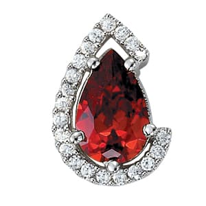 Pendants Color Pear — White Gold