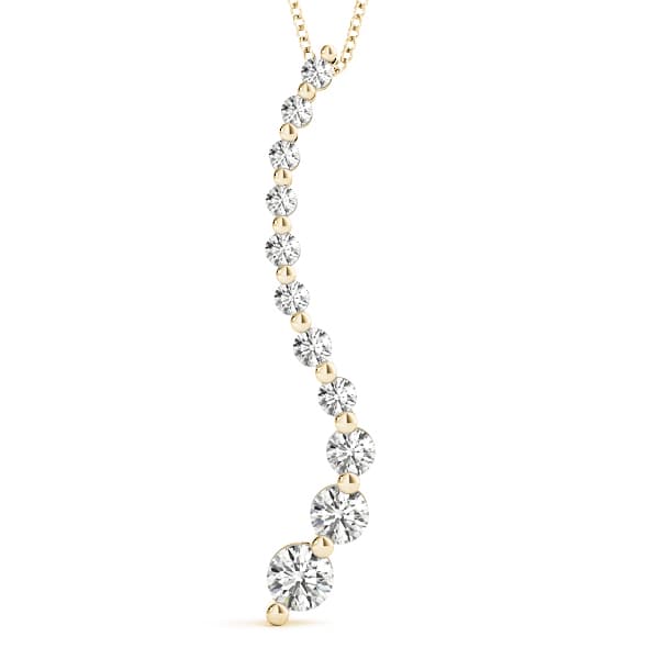 Journey Pendant (1/4 ct. tw.), Front view in yellow gold