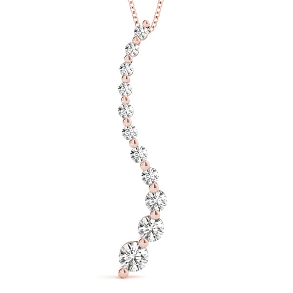 Journey Pendant (1/4 ct. tw.), Front view in rose gold