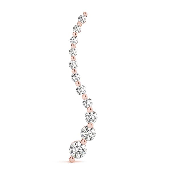 Journey Pendant (1/4 ct. tw.), On hand view in rose gold