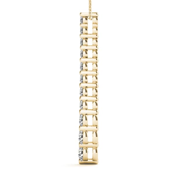 Journey Pendant (1/4 ct. tw.), Side view in yellow gold