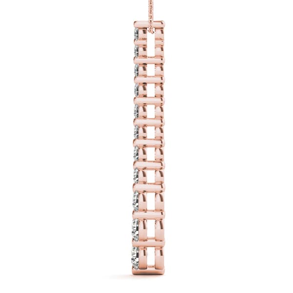 Journey Pendant (1/4 ct. tw.), Side view in rose gold