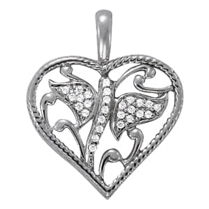 Pendants Heart — White Gold