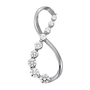 Infinity Journey Pendant — White Gold