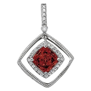 Pendants Color Cushion — White Gold