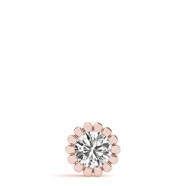 Solitaire Round Pendant (2 ct. tw.), On hand view in rose gold