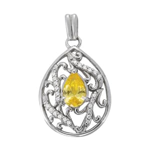 Pendants Color Pear — White Gold