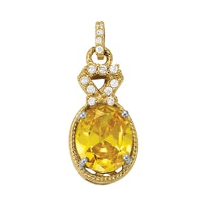 Pendants Color Oval — White Gold
