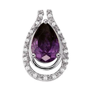 Pendants Color Pear — White Gold