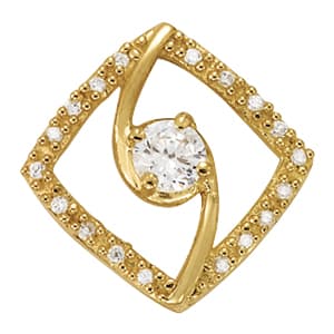 Pendants Solitaires — White Gold