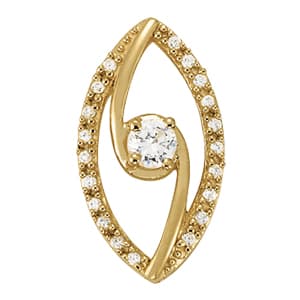 Pendants Solitaires — White Gold