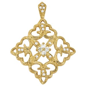 Color Fashion Pendants — White Gold