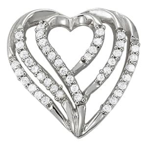 Pendants Heart — White Gold