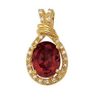 Pendants Color Oval — White Gold